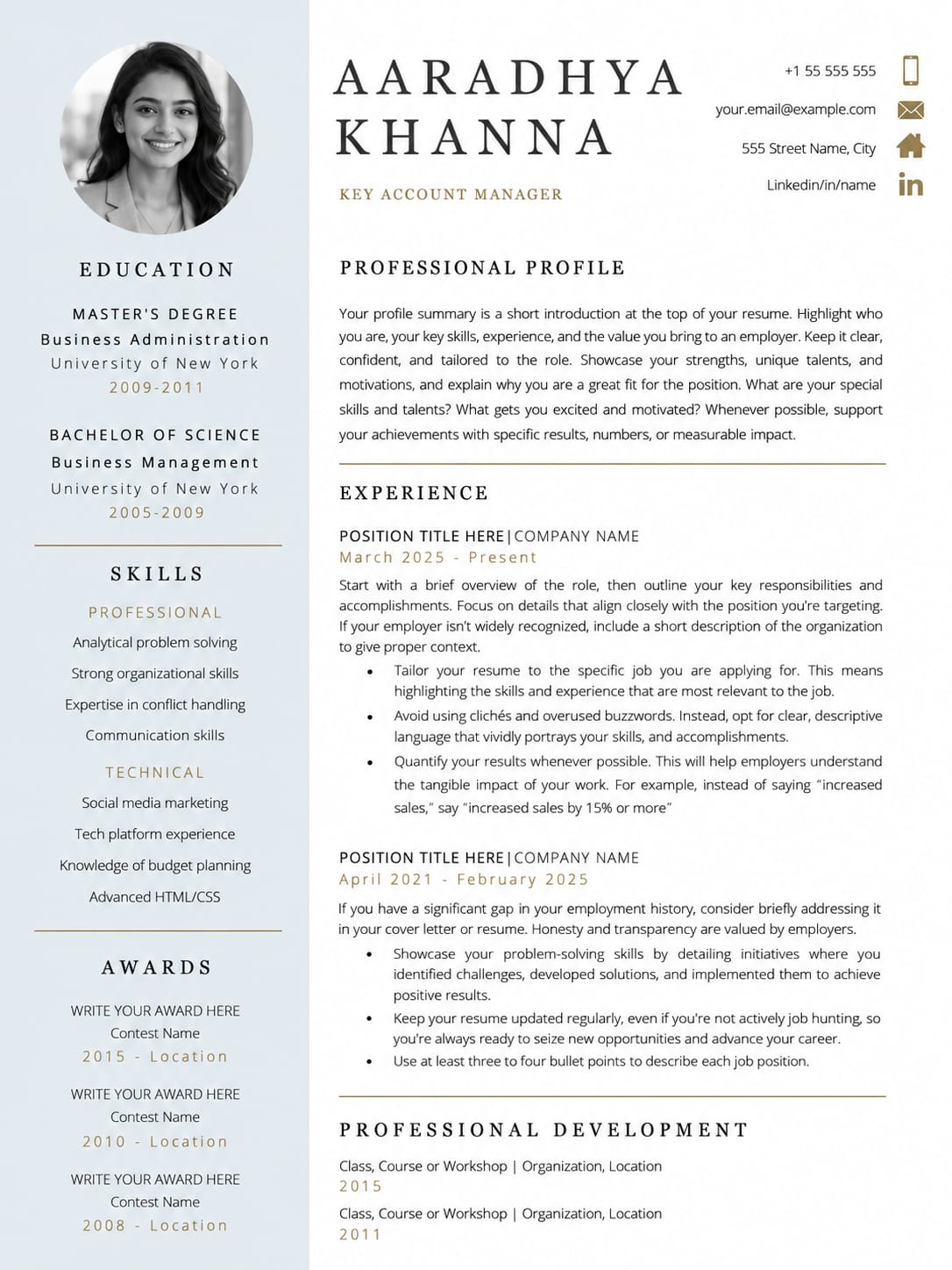 Business Manager - Aaradhya Resume Example Preview